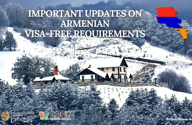 Կարևոր պարզաբանում դեպի ՀՀ առանց մուտքի արտոնագրի թարմացումների վերաբերյալ